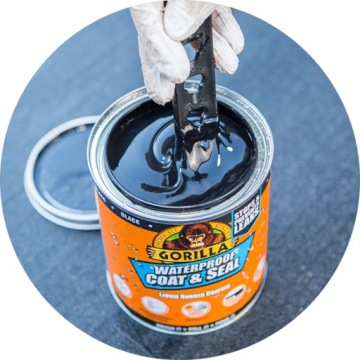 Водонепроницаемая жидкая резина Gorilla для ЖЕЛОБОВ, ДЫМОХОДОВ, КРЫШИ, белая, 473 мл