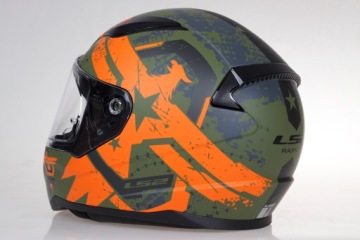 МОТОЦИКЛЬНЫЙ ШЛЕМ LS2 FF353 RAPID II Thunder Birds Orange СИСТЕМА PINLOCK