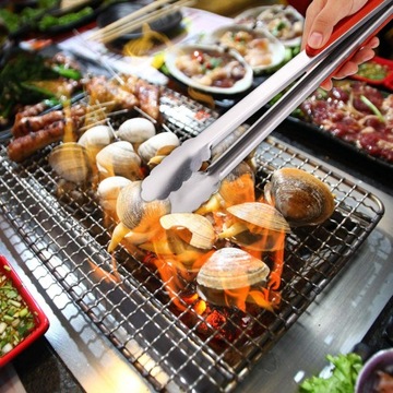 МЕТАЛЛИЧЕСКИЕ КУХОННЫЕ ЩИПЦЫ ДЛЯ ПРИГОТОВЛЕНИЯ МЯСНОГО САЛАТА НА ГРИЛЬ