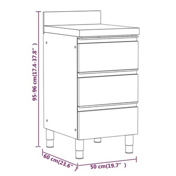 ШКАФЫ ДЛЯ ПИТАНИЯ, 3 ШТ, НЕРЖАВЕЮЩАЯ СТАЛЬ