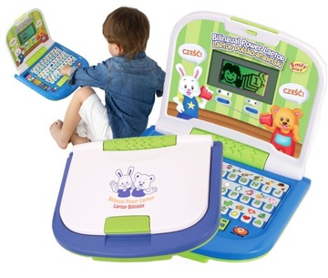 Laptop dla dziecka edukacyjny komputer zabawka 2 języki dwujęzyczny nauka