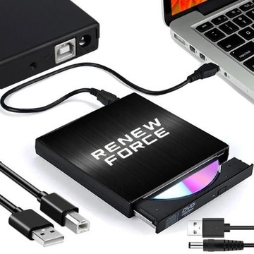 Napęd CD-R/DVD-ROM/RW zewnętrzny nagrywarka odtwarzacz przenośny USB 3.0