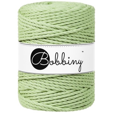 Sznurek Bobbiny do makramy potrójnie skręcany 3PLY 5mm 100m Zielony Matcha