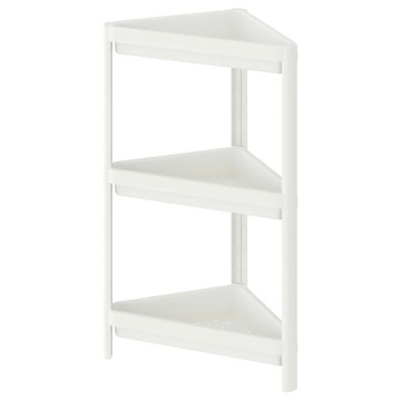 IKEA VESKEN regał łazienkowy narożny biały
