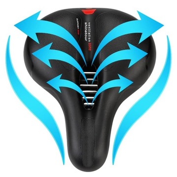 КОМФОРТНОЕ ВЕЛОСИПЕДНОЕ СЕДЛО СПОРТИВНОЕ СЕДЛО МЯГКОЕ, ШИРОКАЯ ВЕНТИЛЯЦИЯ