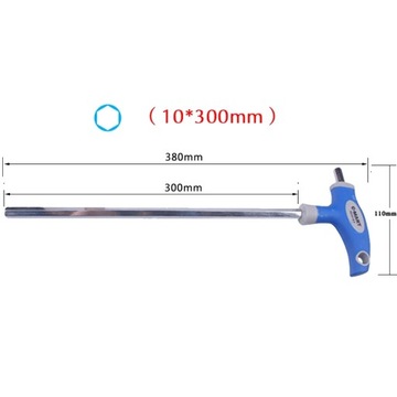 Styl 10x300mm Narzędzie ręczne Stal chromowo-wanadowa 6-kątny klucz T