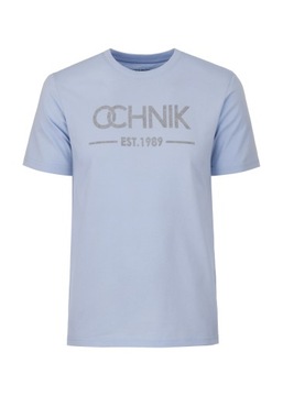 OCHNIK Błękitny t-shirt męski z logo TSHMT-0095-62 L