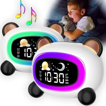 Inteligentny zegar budzik lampka lampa nocna LED dla dzieci dziecka Panda