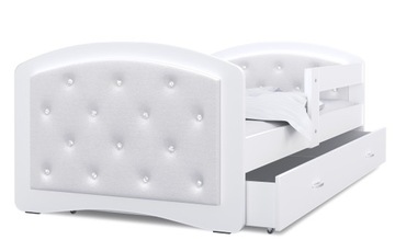 Łóżko tapicerowane 180x80 szuflada + materac MEGI