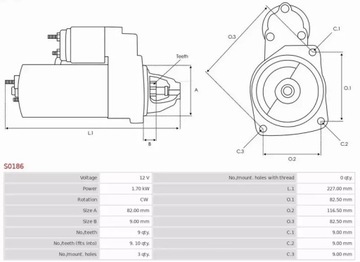 AUTO STARTER STARTÉR ALFA ROMEO 147 156 1.9 JTD