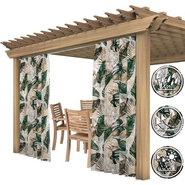 ZASŁONY OGRODOWE 155x220 WODOODPORNE ZASŁONA NA TARAS DO ALTANY TUNEL