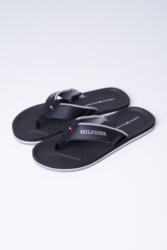 Klapki czarne COMFORT HILFIGER BEACH SANDAL TOMMY HILFIGER 43