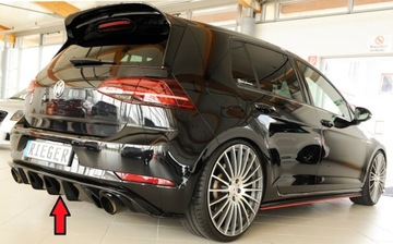 RIEGER Накладка на задний бампер, диффузор, VW Golf 7 GTI