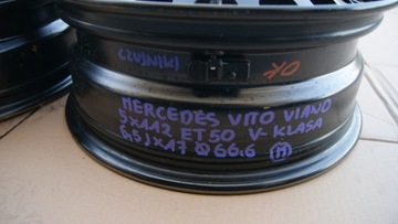 4× DISK OCELOVÝ MERCEDES-BENZ OE 6.5" X 17" 5X112