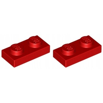 LEGO 3023 Płytka 1x2 Czerwony 302321 2szt NOWE