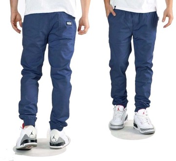 Spodnie M Bossline Cut Jogger Niebieskie polskie joggery