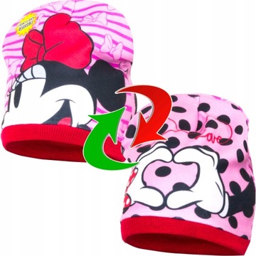 Czapka zimowa dla dzieci Myszka MINNIE Dwustronna