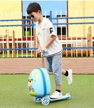 САМОКОНД ДЛЯ СОБАКИ LED ДЕТСКИЙ ЧЕМОДАН 2В1 БАГАЖ