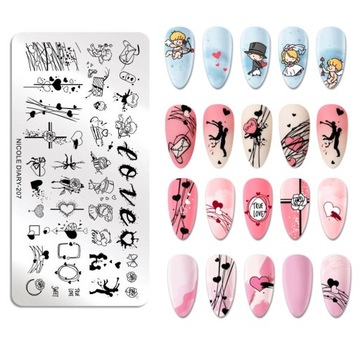 Штамп для украшения ногтей LOVE HEART