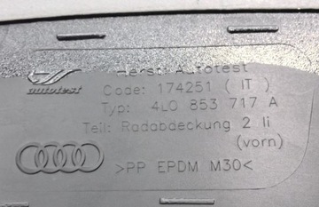 4L0853717A LIŠTA BLATNÍKU LEVÝ PŘEDNÍ AUDI Q7 4L