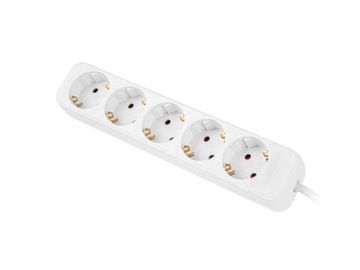 Listwa przedłużacz 1,5m 5X230v b PS0-05F-0150-W