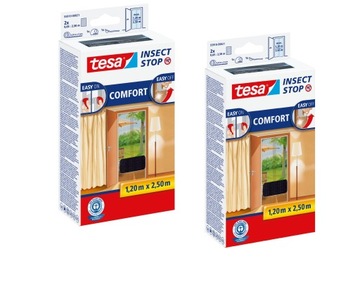 MOSKITIERA COMFORT 1,2M:2,5M CZARNA - 2 SZTUKI TESA 55910