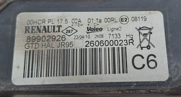 ФАРА RENAULT SCENIC III ЛЕВАЯ (122)