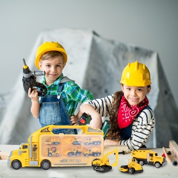 ГРУЗОВИК ЭВАКУАТОР 6 ШТ. МЕТАЛЛИЧЕСКИЕ СТРОИТЕЛЬНЫЕ ТРАНСПОРТНЫЕ СРЕДСТВА