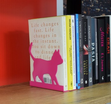 Подставка для книг Cat 2, сплошная, металл, черная