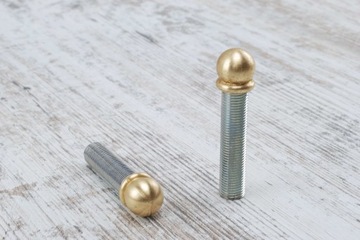 nakrętka z mosiądzu m10x1 kulka mosiężna do rurek M10x1 lampki loft retro