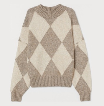 H&M Pringle sweter kardigan z wełną 34 XS O178