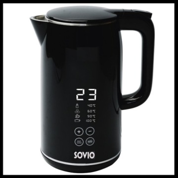 Sovio rychlovarná konvice KES4159 dig. černá 1,5l