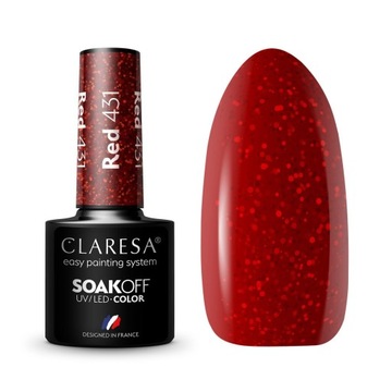 Claresa Lakier hybrydowy RED 431 - 5g