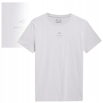 4F T-shirt Koszulka TTSHM363 SZARA S