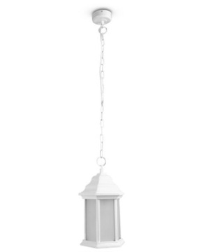 Lampa ogrodowa wisząca 1 x E27 biała zewnętrzna