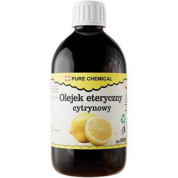 OLEJEK ETERYCZNY CYTRYNOWY NATURALNY ENERGETYZUJĄCY BEZ DODATKÓW 500ml 0,5L