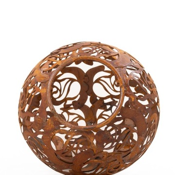 ДЕКОРАТИВНАЯ СВЕТИЛЬНИК САДОВЫЙ ШАР РОЗА УЛИЧНЫЙ САДОВЫЕ ШАРЫ 35 СМ КОРТЕН