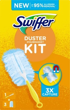Swiffer MIOTEŁKA magnetyczna do kurzu rączka + 3 wkłady
