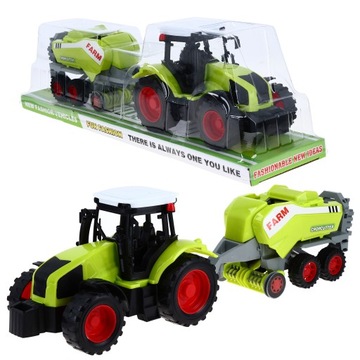 Traktor Ciągnik Rolniczy z przyczepą Prasa