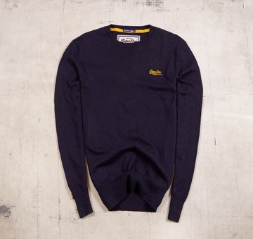 SUPERDRY JAPAN VINTAGE CASHMERE BLEND _ SWETER _ S _ MEN _ 95% BAWEŁNA