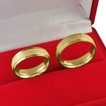 ЗОЛОТОЕ ОБРУЧАЛЬНОЕ КОЛЬЦО KO24, СТАЛЬ ПЕСЧОСТРОЙНАЯ ОБРАБОТКА 1 ШТ.