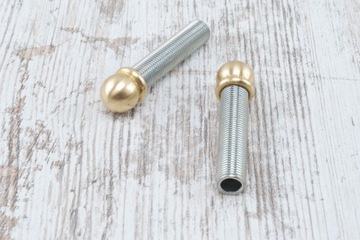 nakrętka z mosiądzu m10x1 kulka mosiężna do rurek M10x1 lampki loft retro