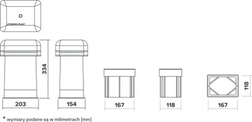 FLATLINE низкий прямоугольный дымоход, ЧЕРНЫЙ