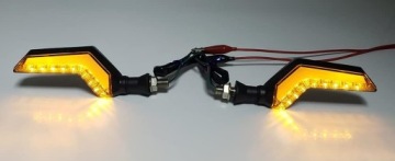 ДИНАМИЧЕСКИЕ СВЕТОДИОДНЫЕ ИНДИКАТОРЫ С МИГАЛКОЙ + ГАБАРИТНЫЙ СВЕТ БЕЛЫЙ УНИ