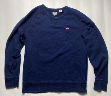 Levi's LEVIS LEVI STRAUSS ORYGINALNA granatowa BLUZA Crew Neck rozmiar M