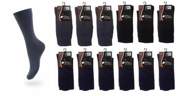12 x Skarpety Skarpetki 100% Bawełna Męskie 42-44