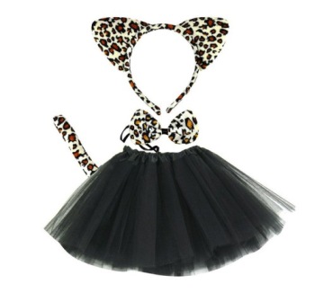 STRÓJ PANTERA GEPARD KOT SPÓDNICZKA + OPASKA