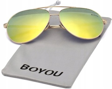 Boyou Okulary przeciwsłoneczne pilotki UNISEX