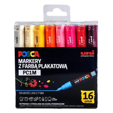 Zestaw markerów POSCA PC-1M 16 kolorów Basic