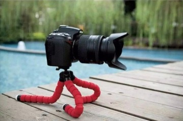 Гибкий штатив SHOOT — КРАСНЫЙ + держатель для смартфона (GP.61R)